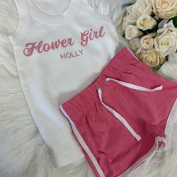 Personalised 'Pink Ocean' Flower Girl Pyjamas